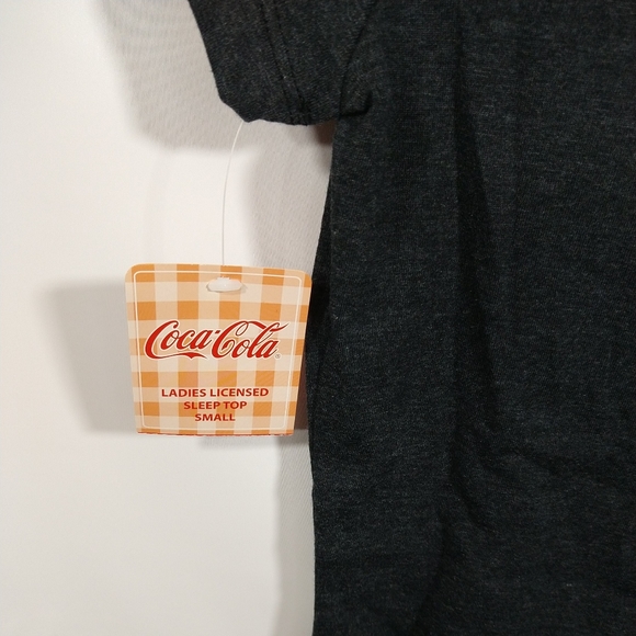 Womens Sleep Shirt Size Small Gray Coca Cola Teens - Picture 6 of 10